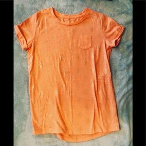 Cherokee Girls Orange Short Sleeve Shirt